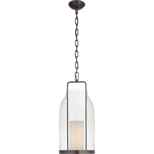 Ollie Medium Glass Lantern, Bronze 1 Ollie Medium Glass Lantern, Bronze