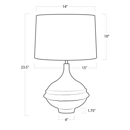 Riviera Table Lamp, Matte White 3 Riviera Table Lamp, Matte White