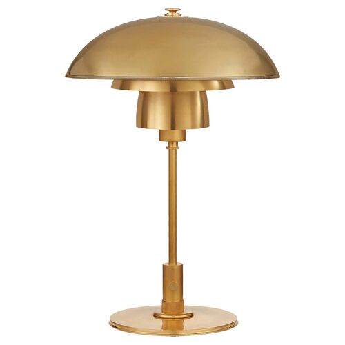 Whitman Desk Lamp, Antiqued Brass 1 Whitman Desk Lamp, Antiqued Brass
