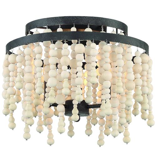 Poppy Flush Mount, Forged Bronze 1 Poppy Flush Mount, Forged Bronze