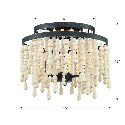 Poppy Flush Mount, Forged Bronze 4 Poppy Flush Mount, Forged Bronze