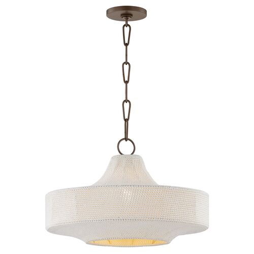 Thurso 1-Tier Pendant, Bronze/Cotton String 2 Thurso 1-Tier Pendant, Bronze/Cotton String