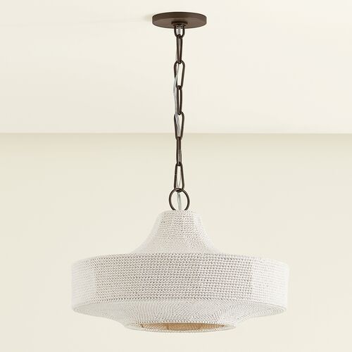 Thurso 1-Tier Pendant, Bronze/Cotton String 3 Thurso 1-Tier Pendant, Bronze/Cotton String