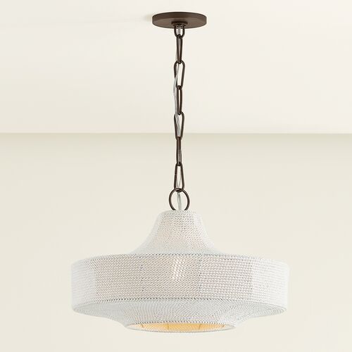Thurso 1-Tier Pendant, Bronze/Cotton String 4 Thurso 1-Tier Pendant, Bronze/Cotton String
