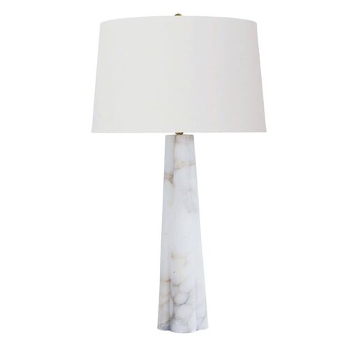 Quatrefoil Alabaster Large Table Lamp, Neutral 1 Quatrefoil Alabaster Large Table Lamp, Neutral
