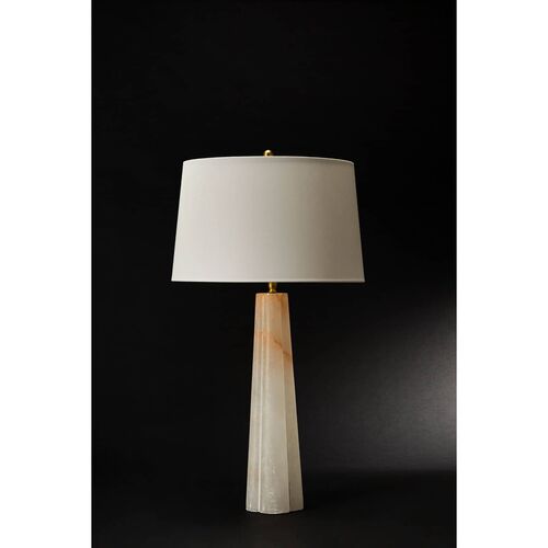 Quatrefoil Alabaster Large Table Lamp, Neutral 3 Quatrefoil Alabaster Large Table Lamp, Neutral