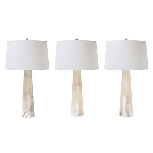 Quatrefoil Alabaster Large Table Lamp, Neutral 6 Quatrefoil Alabaster Large Table Lamp, Neutral