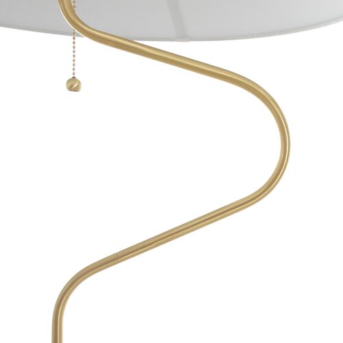 Lombard Curved Floor Lamp, Plaster White/Gold 4 Lombard Curved Floor Lamp, Plaster White/Gold