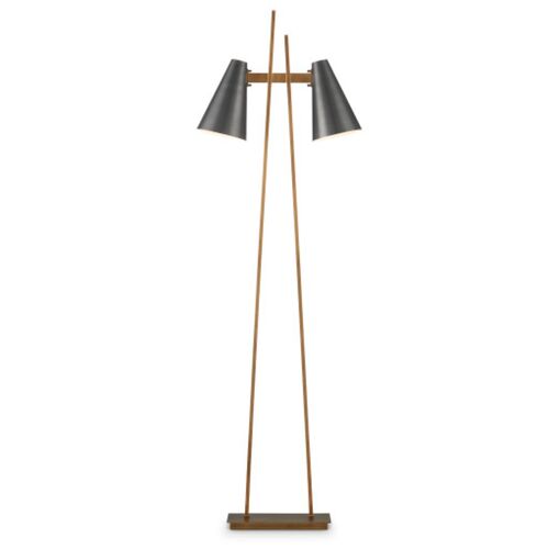 Duet Floor Lamp, Oil Rubbed Bronze/Antique Brass 1 Duet Floor Lamp, Oil Rubbed Bronze/Antique Brass