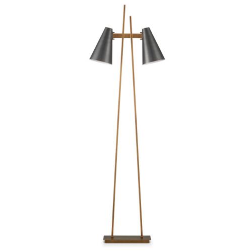 Duet Floor Lamp, Oil Rubbed Bronze/Antique Brass 6 Duet Floor Lamp, Oil Rubbed Bronze/Antique Brass