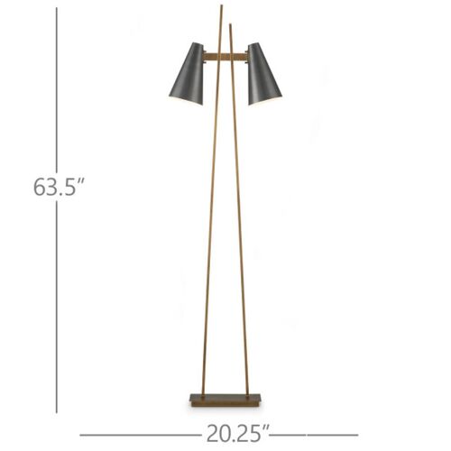Duet Floor Lamp, Oil Rubbed Bronze/Antique Brass 8 Duet Floor Lamp, Oil Rubbed Bronze/Antique Brass