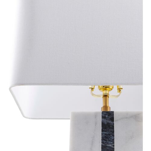 Carter Marble Table Lamp, Gray/White 3 Carter Marble Table Lamp, Gray/White