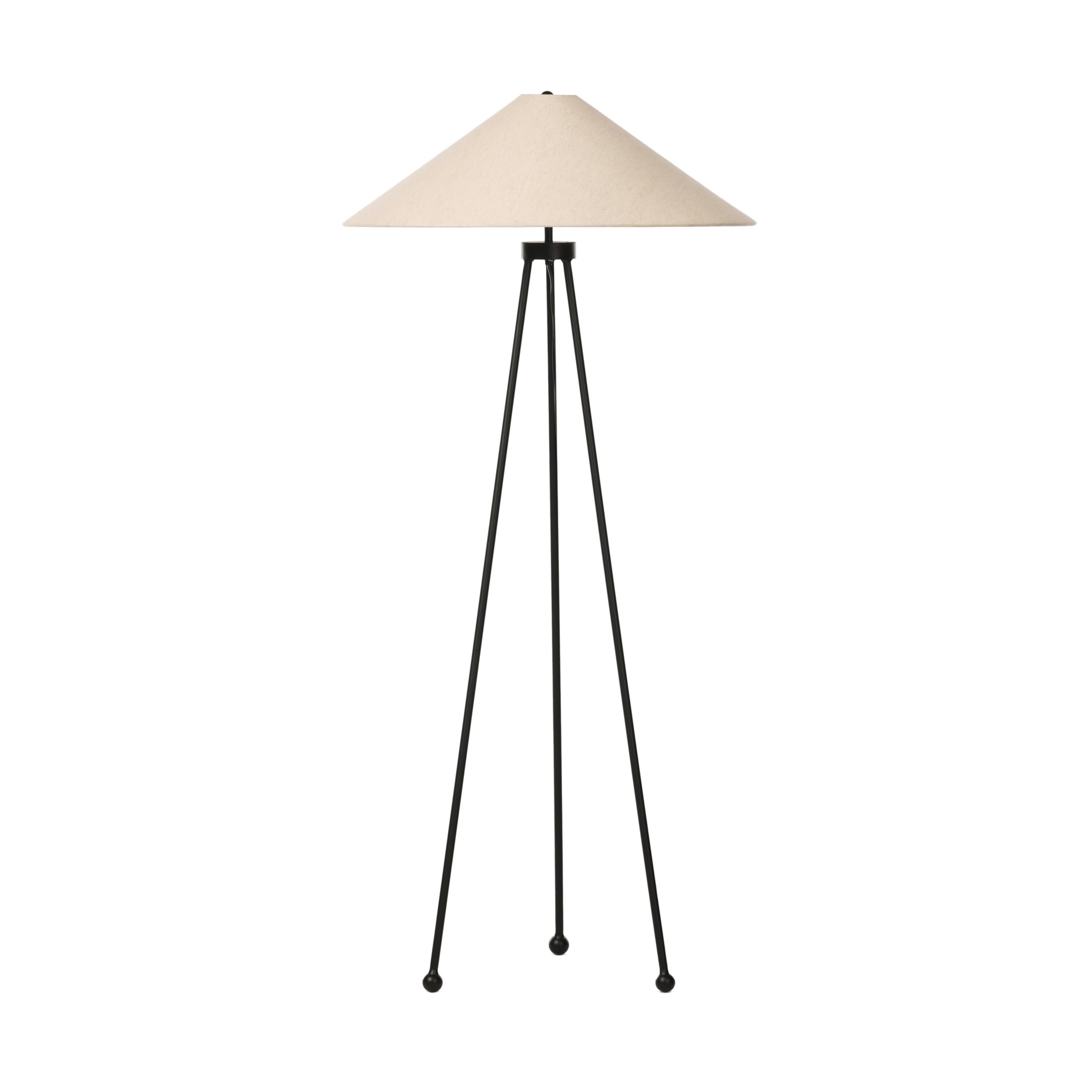 Nyrix Tripod Floor Lamp, Light Beige/Matte Black 1 Nyrix Tripod Floor Lamp, Light Beige/Matte Black