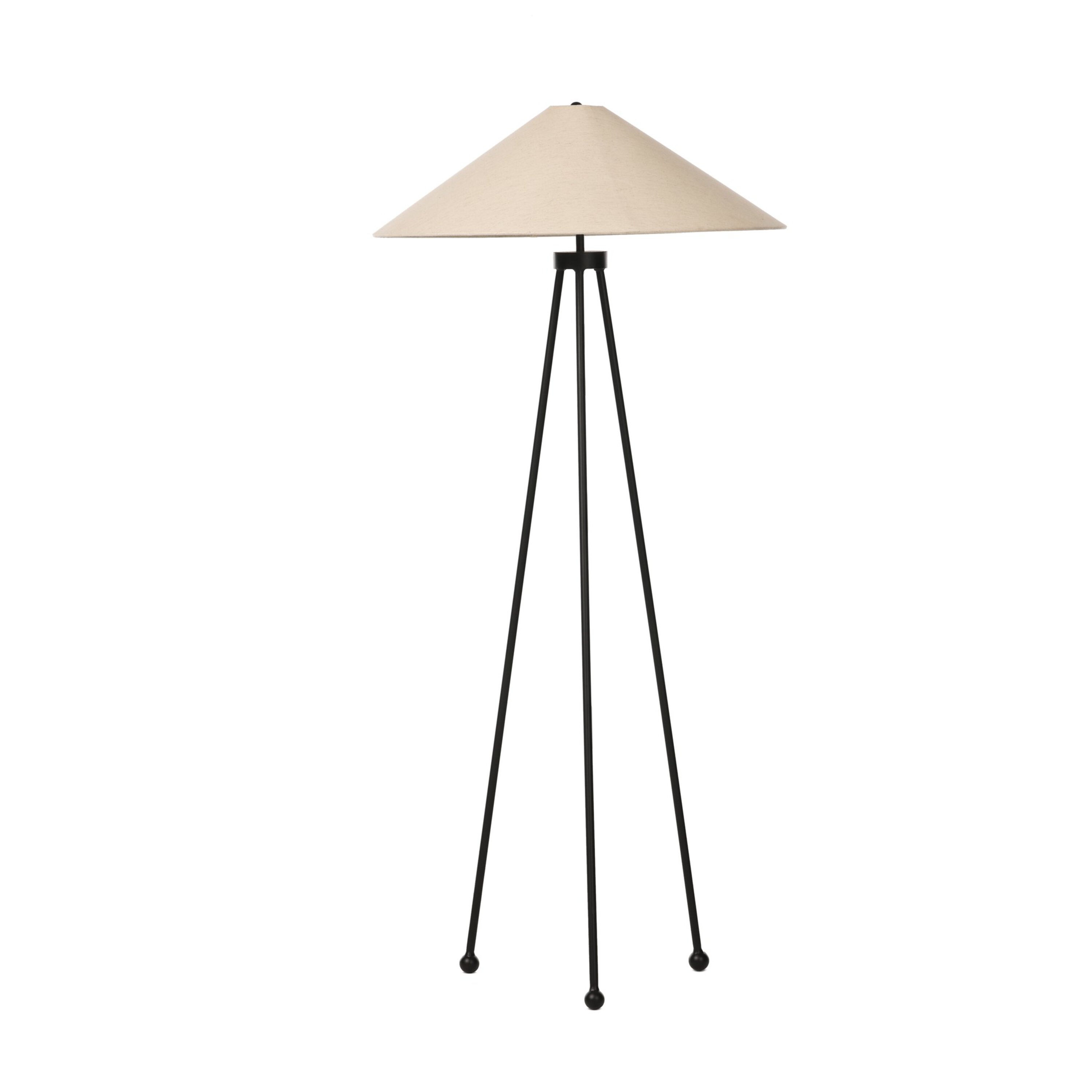 Nyrix Tripod Floor Lamp, Light Beige/Matte Black 9 Nyrix Tripod Floor Lamp, Light Beige/Matte Black