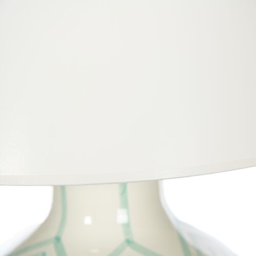 Melea Markell Aqua Prism Ceramic Table Lamp, White/Green 3 Melea Markell Aqua Prism Ceramic Table Lamp, White/Green