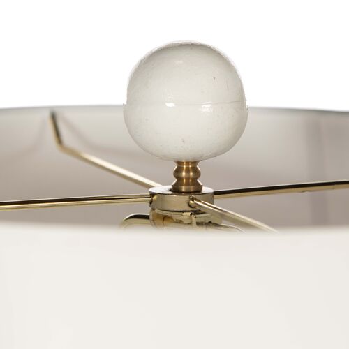 Melea Markell Aqua Prism Ceramic Table Lamp, White/Green 4 Melea Markell Aqua Prism Ceramic Table Lamp, White/Green