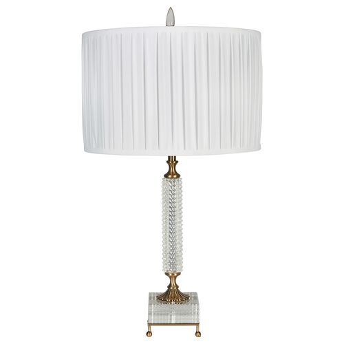 Melea Markell Arabella Glass Table Lamp, Clear/Brass 1 Melea Markell Arabella Glass Table Lamp, Clear/Brass