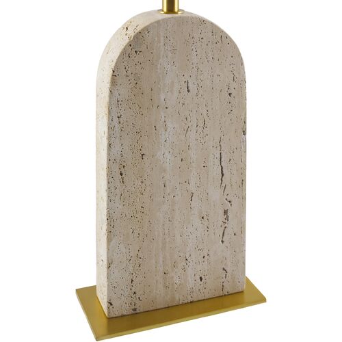 Persis Travertine Table Lamp, Beige 4 Persis Travertine Table Lamp, Beige