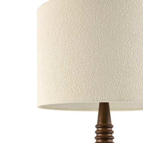 Talitha Boucle Shade Table Lamp, Natura/Brown 5 Talitha Boucle Shade Table Lamp, Natura/Brown