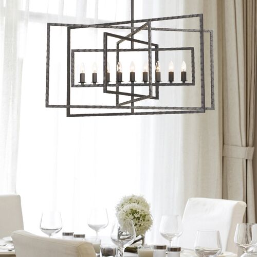 Capri 9-Light Chandelier, Bronze 2 Capri 9-Light Chandelier, Bronze