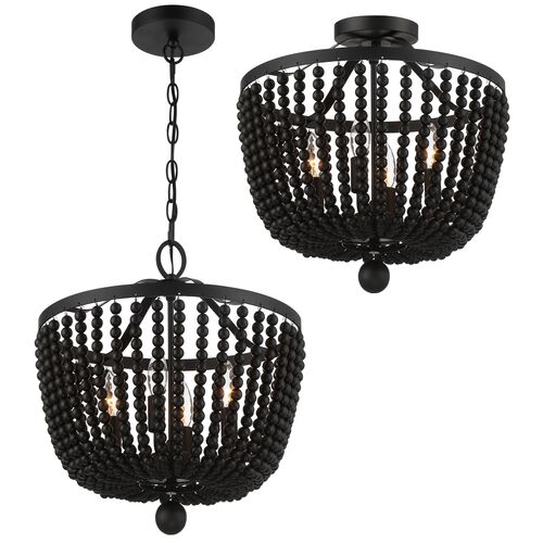 Rylee 4-Light Ceiling Mount, Matte Black 2 Rylee 4-Light Ceiling Mount, Matte Black