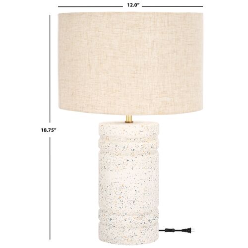 Giana Terrazzo Table Lamp, White 5 Giana Terrazzo Table Lamp, White