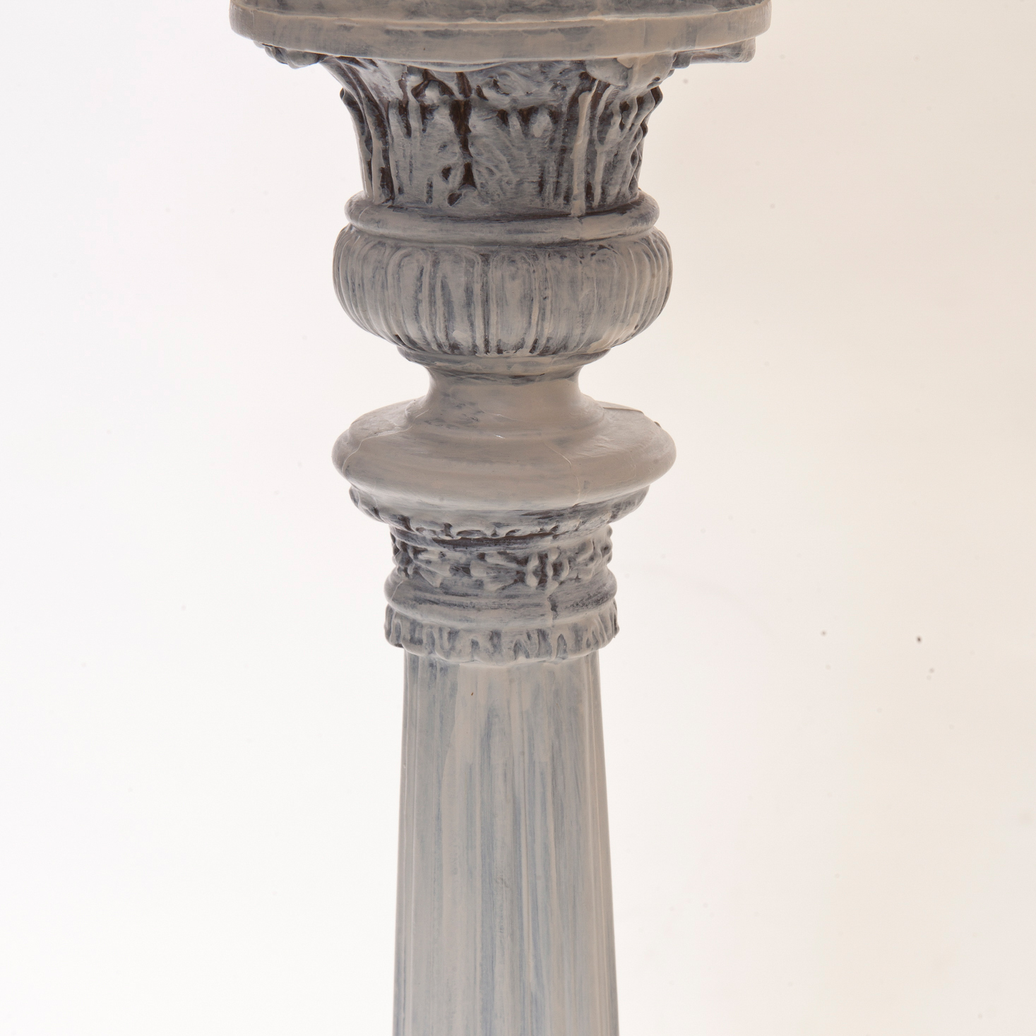 Candlestick Lamp w/ Square Silk Shade 4 Candlestick Lamp w/ Square Silk Shade