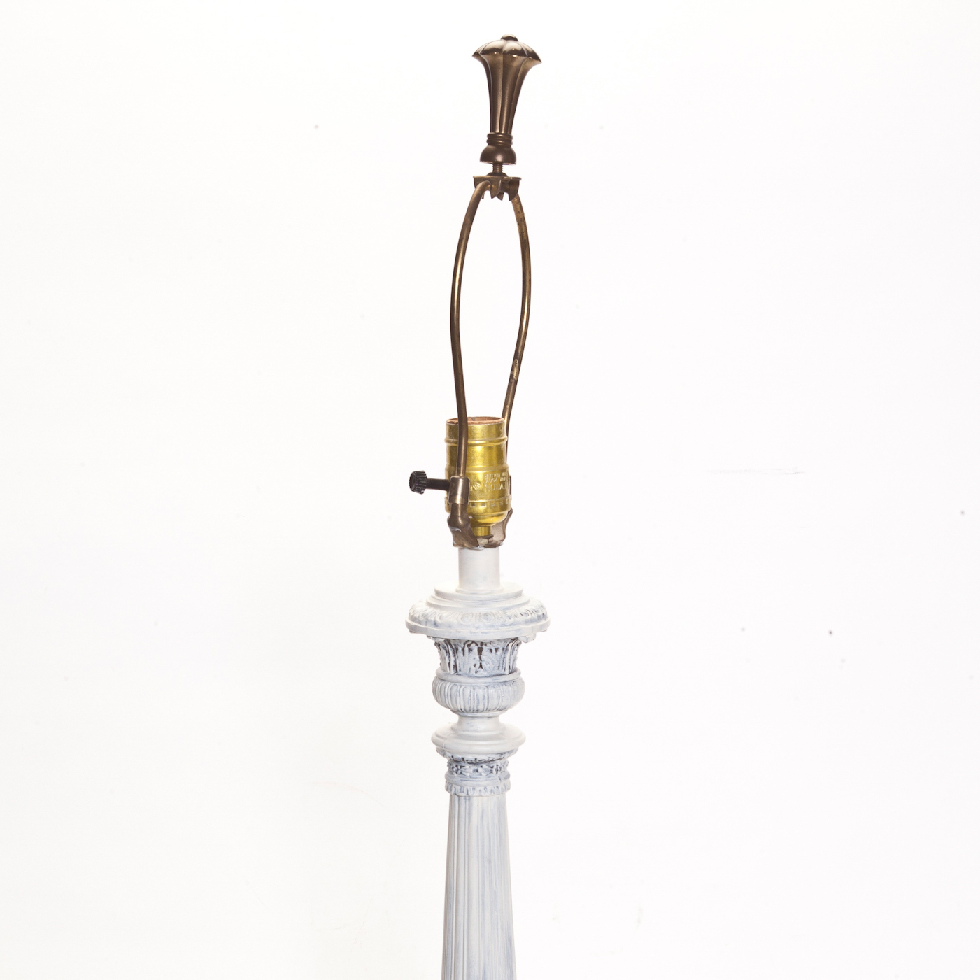 Candlestick Lamp w/ Square Silk Shade 6 Candlestick Lamp w/ Square Silk Shade