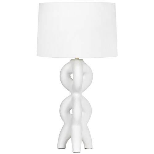 Jacob Metal Table Lamp, White 1 Jacob Metal Table Lamp, White