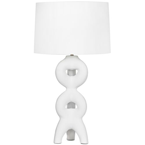 Jacob Metal Table Lamp, White 2 Jacob Metal Table Lamp, White
