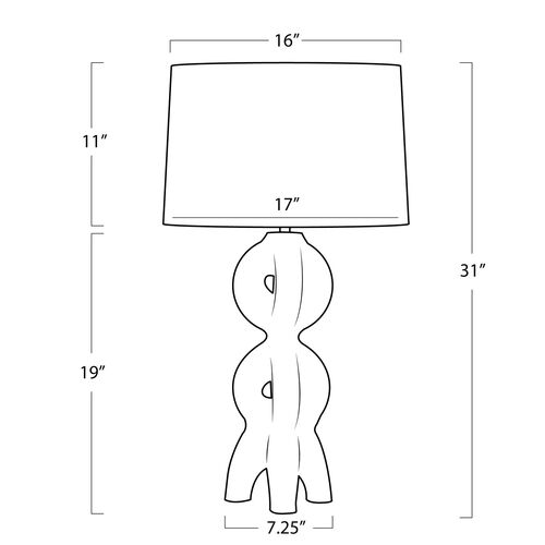 Jacob Metal Table Lamp, White 6 Jacob Metal Table Lamp, White
