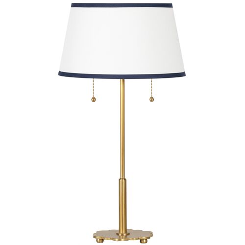 Daisy Table Lamp, Brass/Linen 1 Daisy Table Lamp, Brass/Linen