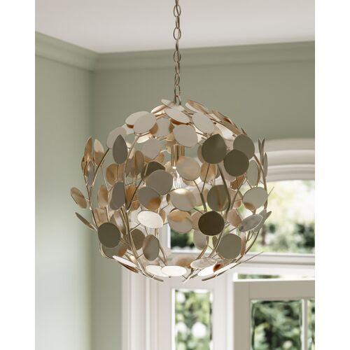 Lunaria Orb Chandelier, Silver 6 Lunaria Orb Chandelier, Silver