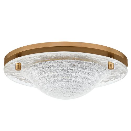 Halston Flush Mount, Patina Brass/Piastre Glass 1 Halston Flush Mount, Patina Brass/Piastre Glass