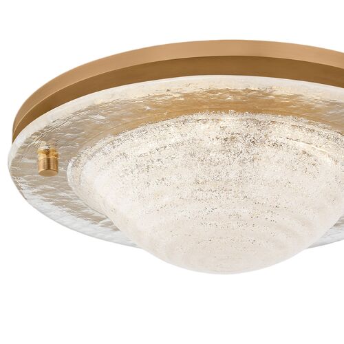 Halston Flush Mount, Patina Brass/Piastre Glass 4 Halston Flush Mount, Patina Brass/Piastre Glass