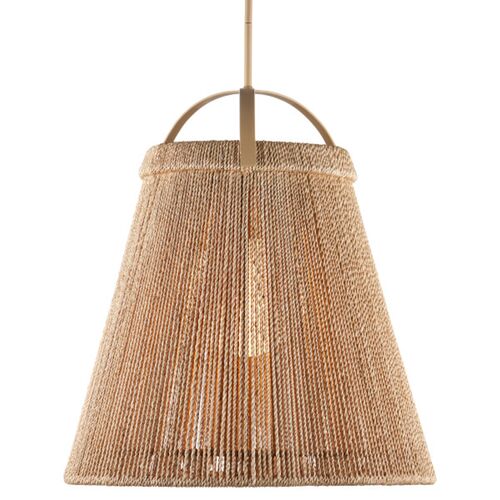 Parnell Medium Abaca Rope Pendant, Natural 1 Parnell Medium Abaca Rope Pendant, Natural