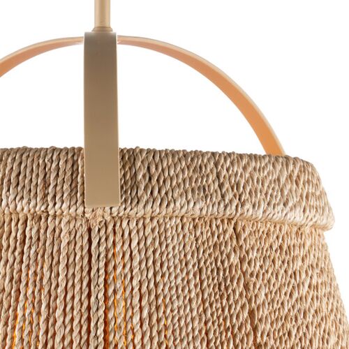 Parnell Medium Abaca Rope Pendant, Natural 2 Parnell Medium Abaca Rope Pendant, Natural