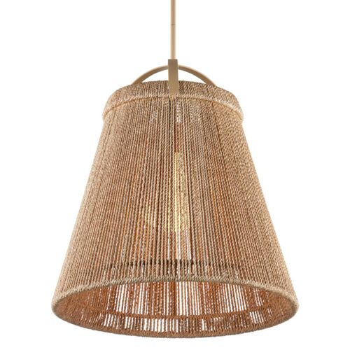 Parnell Medium Abaca Rope Pendant, Natural 3 Parnell Medium Abaca Rope Pendant, Natural