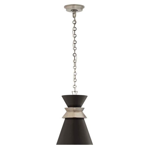 Alborg Small Stacked Pendant, Matte Black/Nickel 1 Alborg Small Stacked Pendant, Matte Black/Nickel