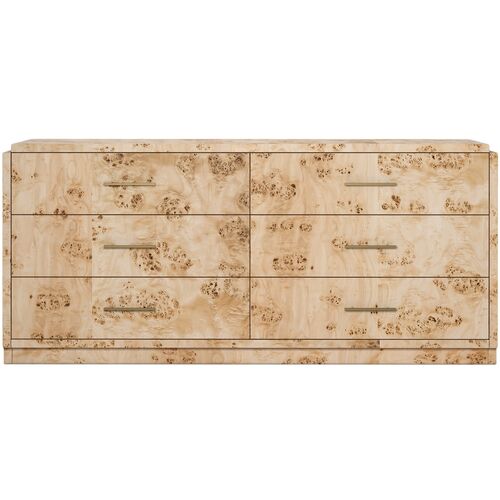 Jackson Burl 6-Drawer Dresser 2 Jackson Burl 6-Drawer Dresser