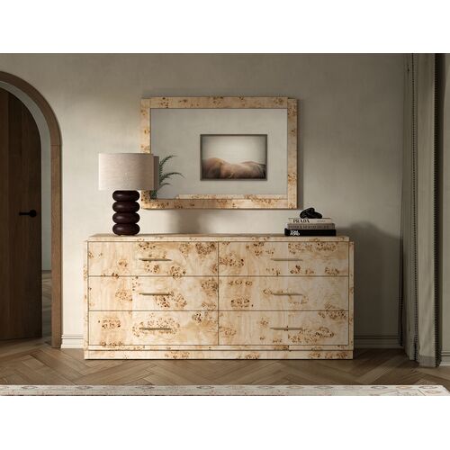 Jackson Burl 6-Drawer Dresser 5 Jackson Burl 6-Drawer Dresser