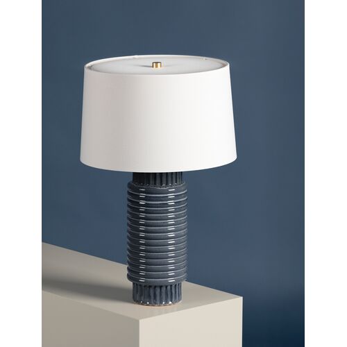 River Ceramic Table Lamp, Grey/Blue 5 River Ceramic Table Lamp, Grey/Blue
