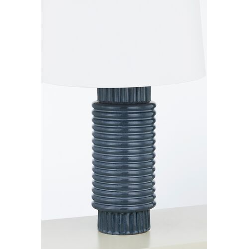 River Ceramic Table Lamp, Grey/Blue 6 River Ceramic Table Lamp, Grey/Blue