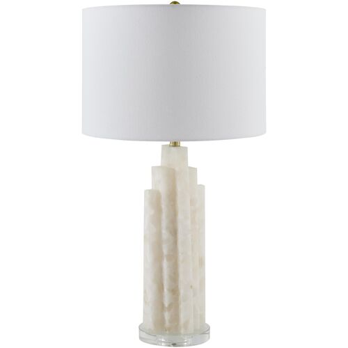 Quinella Layered Stone Base Table Lamp, Cream 1 Quinella Layered Stone Base Table Lamp, Cream
