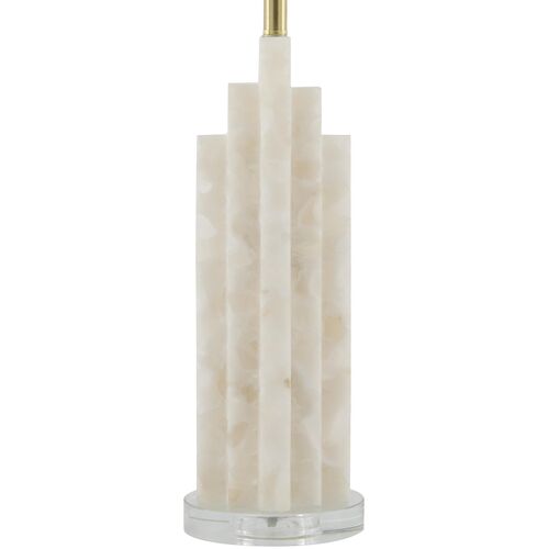 Quinella Layered Stone Base Table Lamp, Cream 3 Quinella Layered Stone Base Table Lamp, Cream