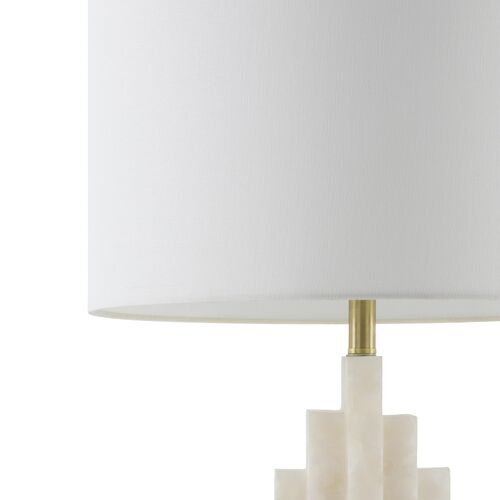 Quinella Layered Stone Base Table Lamp, Cream 5 Quinella Layered Stone Base Table Lamp, Cream