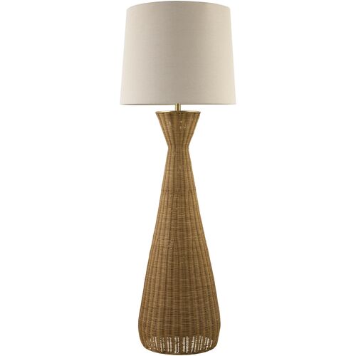 Junessa Rattan Floor Lamp, Natural 1 Junessa Rattan Floor Lamp, Natural
