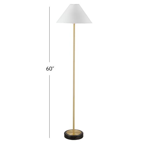 Yuna Marble Floor Lamp, Brass/Black 6 Yuna Marble Floor Lamp, Brass/Black