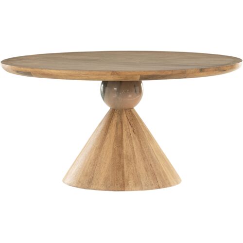 Leda 60" Dining Table, Smoked Honey 1 Leda 60" Dining Table, Smoked Honey