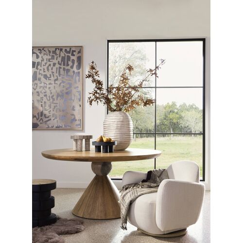 Leda 60" Dining Table, Smoked Honey 12 Leda 60" Dining Table, Smoked Honey